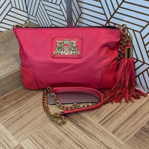 Juicy Couture Hot Pink Shoulder/Crossbody Bag with Gold Accents